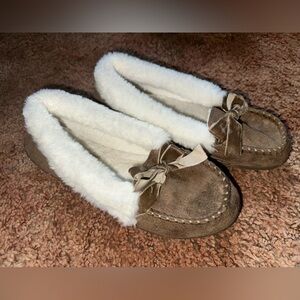 Jessica Simpson Women's Micro Suede Moccasin Indoor Outdoor Slipper Shoe